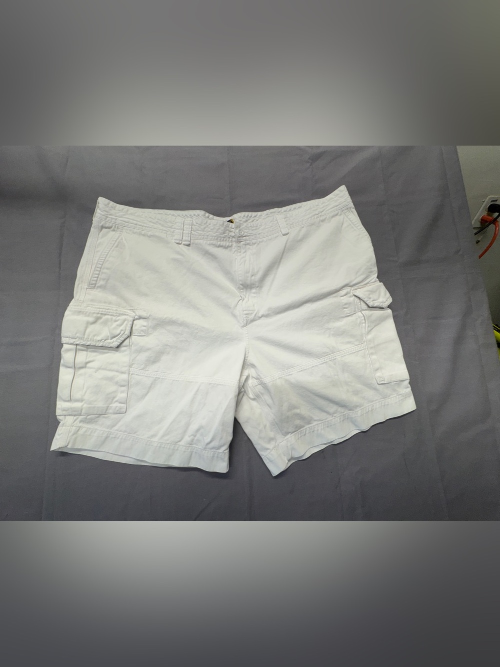 Ralph Lauren Polo Cargo Shorts Cotton Men’s  size 52B White 3-5 BIg And Tall